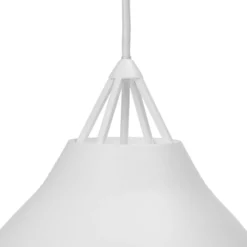 Dyberg Larsen Pendellampe Pyra, Ø 23 cm, weiß, Metall
