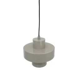 Dyberg Larsen Pendellampe Stoke, grau, Ø 20 cm, Metall