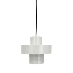 Dyberg Larsen Pendellampe Stoke, kittweiß, Ø 20 cm, Metall