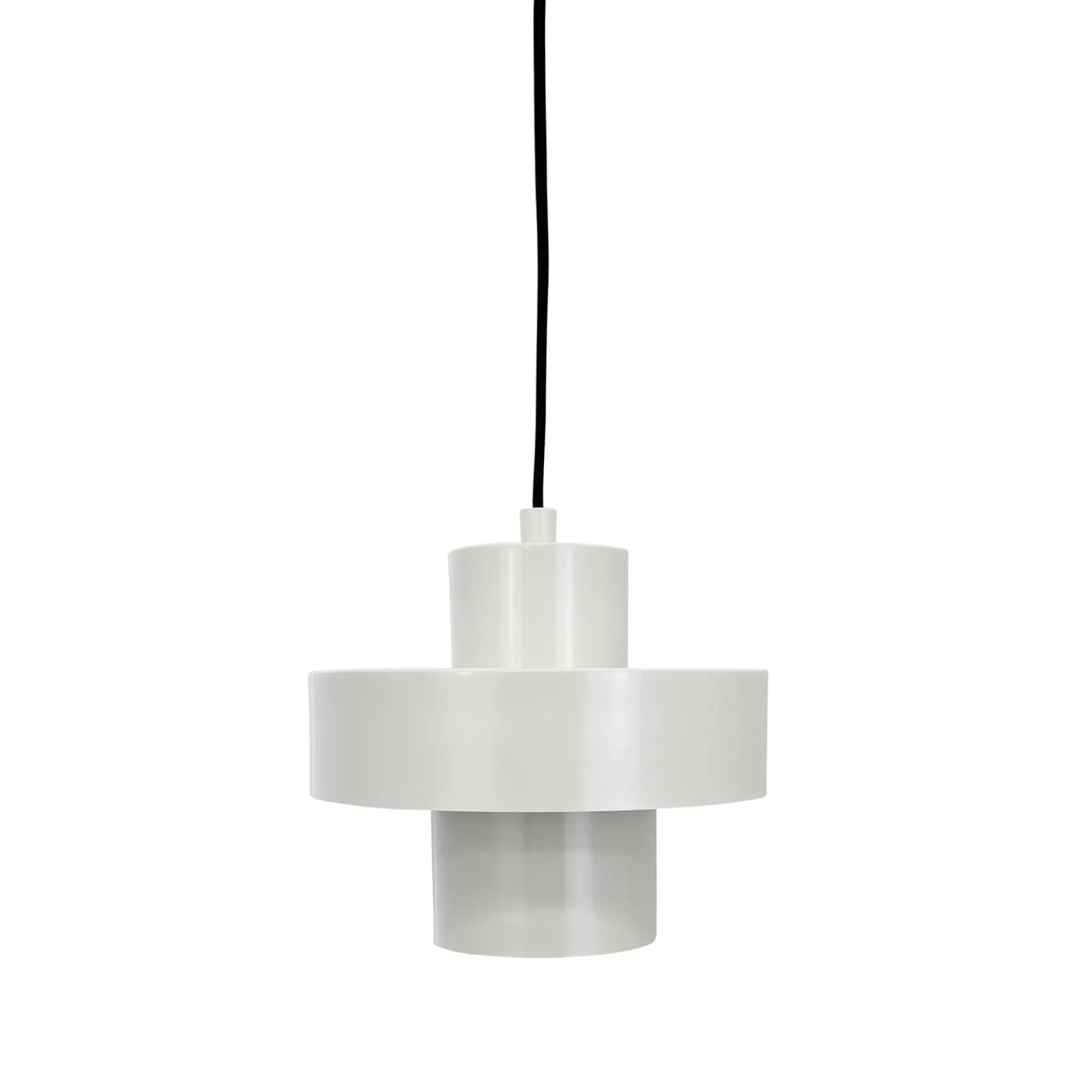 Dyberg Larsen Pendellampe Stoke, kittweiß, Ø 20 cm, Metall