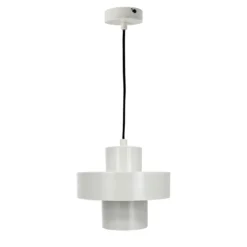 Dyberg Larsen Pendellampe Stoke, kittweiß, Ø 20 cm, Metall