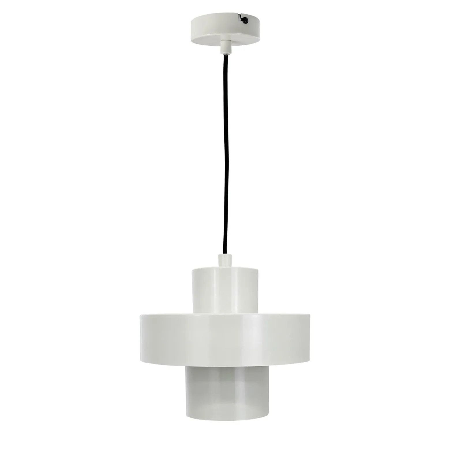 Dyberg Larsen Pendellampe Stoke, kittweiß, Ø 20 cm, Metall