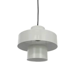 Dyberg Larsen Pendellampe Stoke, kittweiß, Ø 20 cm, Metall