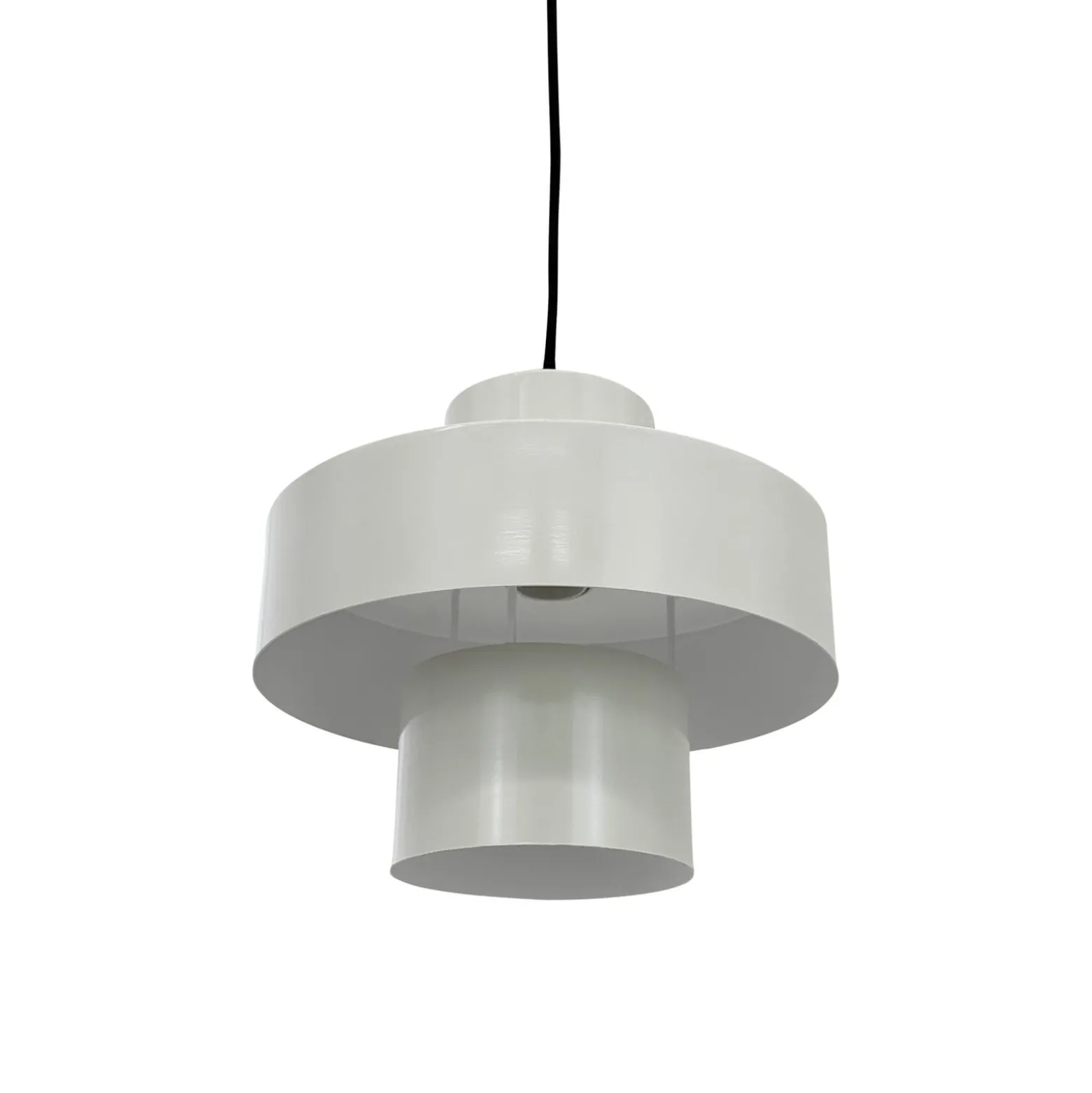 Dyberg Larsen Pendellampe Stoke, kittweiß, Ø 20 cm, Metall