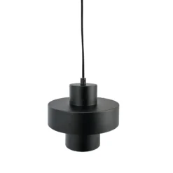 Dyberg Larsen Pendellampe Stoke, schwarz, Ø 20 cm, Metall