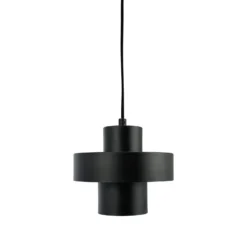 Dyberg Larsen Pendellampe Stoke, schwarz, Ø 20 cm, Metall