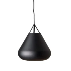 Dyberg Larsen Pendellampe Volta, schwarz, Ø 26 cm, Metall
