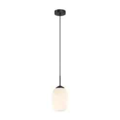 Dyberg Larsen Riflet Pendellampe aus Glas, Ø 14 cm