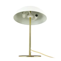 Dyberg Larsen Tischleuchte Globus, beige/messing, 44 cm