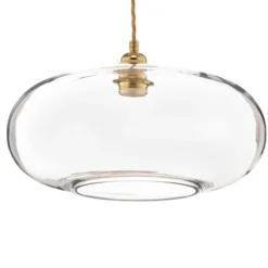 EBB & FLOW Horizon Glas-Pendelleuchte klar Ø 36 cm