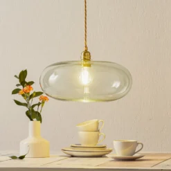 EBB & FLOW Horizon Hängelampe gold rauch Ø 36 cm