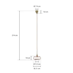 EBB & FLOW Horizon Hängelampe rosé-gold Ø 21cm