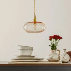 EBB & FLOW Horizon Hängelampe rosé-gold Ø 21cm