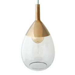 EBB & FLOW Lute Glas-Pendelleuchte gold-rauch/gold