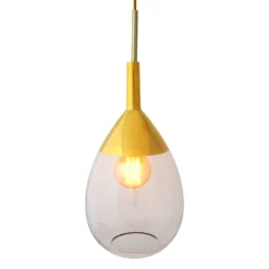 EBB & FLOW Lute M Pendellampe gold klar