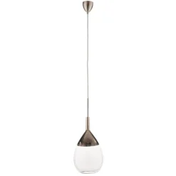 EBB & FLOW Lute Pendelleuchte Platin, Glas grau