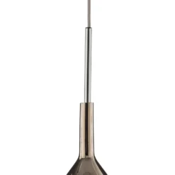 EBB & FLOW Lute Pendelleuchte Platin, Glas grau