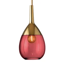 EBB & FLOW Lute S Pendellampe gold rubinrot
