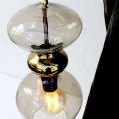 EBB & FLOW Pendelleuchte Futura M, braun, Glas, Ø 18 cm, E27