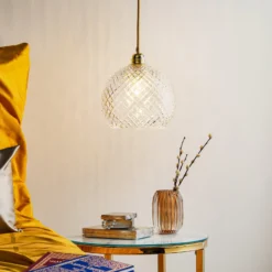 EBB & FLOW Rowan Hängelampe, gold Ø 22cm