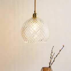 EBB & FLOW Rowan Hängelampe, gold Ø 22cm