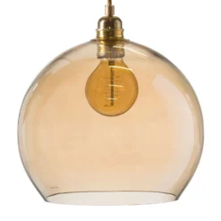 EBB & FLOW Rowan Hängelampe gold/gold-rauch Ø 28cm