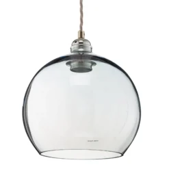 EBB & FLOW Rowan Hängeleuchte blau-silber Ø 22cm
