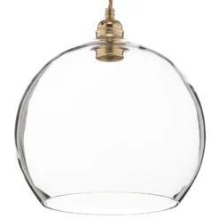 EBB & FLOW Rowan Pendellampe Klarglas, gold Ø 28cm