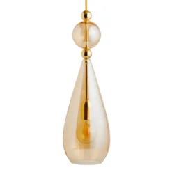 EBB & FLOW Smykke L Pendelleuchte gold gold-rauch