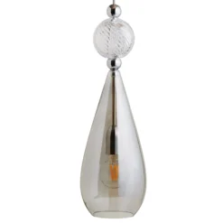 EBB & FLOW Smykke L silber rauchgrau crystal swirl