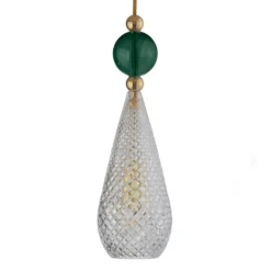 EBB & FLOW Smykke M gold crystal check grüner Ball