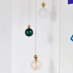 EBB & FLOW Uva L Hänge Ball gold klar mini check