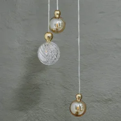 EBB & FLOW Uva L Hängelampe, Ball gold, gold-rauch