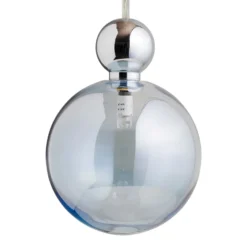 EBB & FLOW Uva L Hängelampe, Ball silber, topas