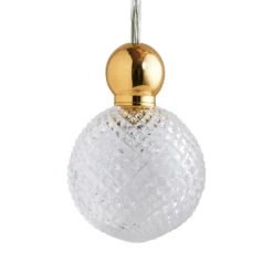 EBB & FLOW Uva M Hänge Ball gold klar mini check