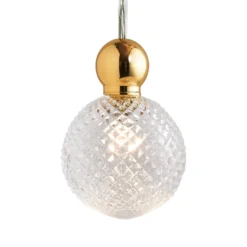 EBB & FLOW Uva M Hänge Ball gold klar mini check