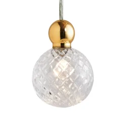 EBB & FLOW Uva M Hänge Ball gold klar small check