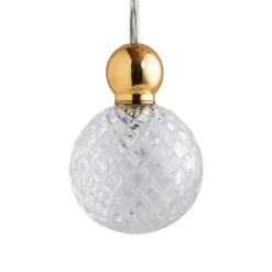 EBB & FLOW Uva M Hänge Ball gold klar small check