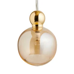 EBB & FLOW Uva M Hängelampe Ball gold gold-rauch