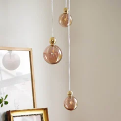 EBB & FLOW Uva M Hängelampe Ball gold gold-rauch