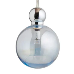 EBB & FLOW Uva M Hängelampe, Ball silber, topas