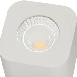 Eckiges LED-Downlight Palmi in Weiß