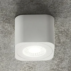 Eckiges LED-Downlight Palmi in Weiß