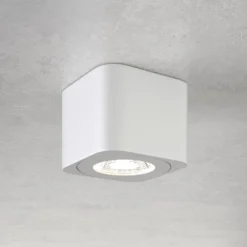Eckiges LED-Downlight Palmi in Weiß