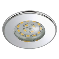 Effizienter LED-Einbaustrahler Nikas IP44 chrom