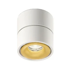 Egger Clippo LED-Deckenspot, weiß-gold, 2.700K