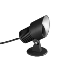 Egger DLS Außenstrahler Atlantis 75, schwarz, Erdspieß, Alu