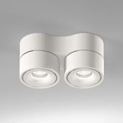 Egger DLS LED-Deckenspot Clippo Duo, 2-flammig, weiß, 2.700K