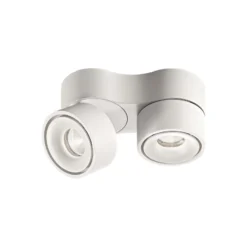 Egger DLS LED-Deckenspot Clippo Duo, 2-flammig, weiß, 2.700K
