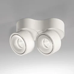 Egger DLS LED-Deckenspot Clippo Duo, 2-flammig, weiß, 2.700K
